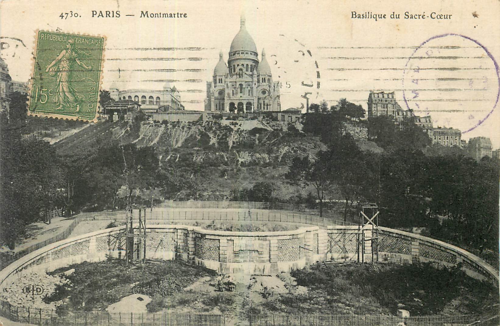 CPA Paris Montmartre Basilique du Scare Coeur 