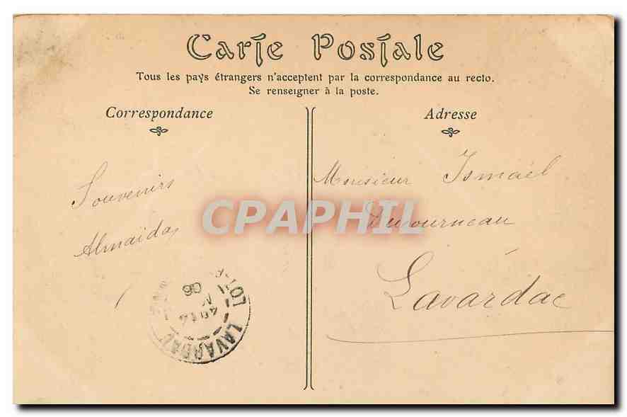 CPA Paris l'Eglise de la Madeleine  — Verso