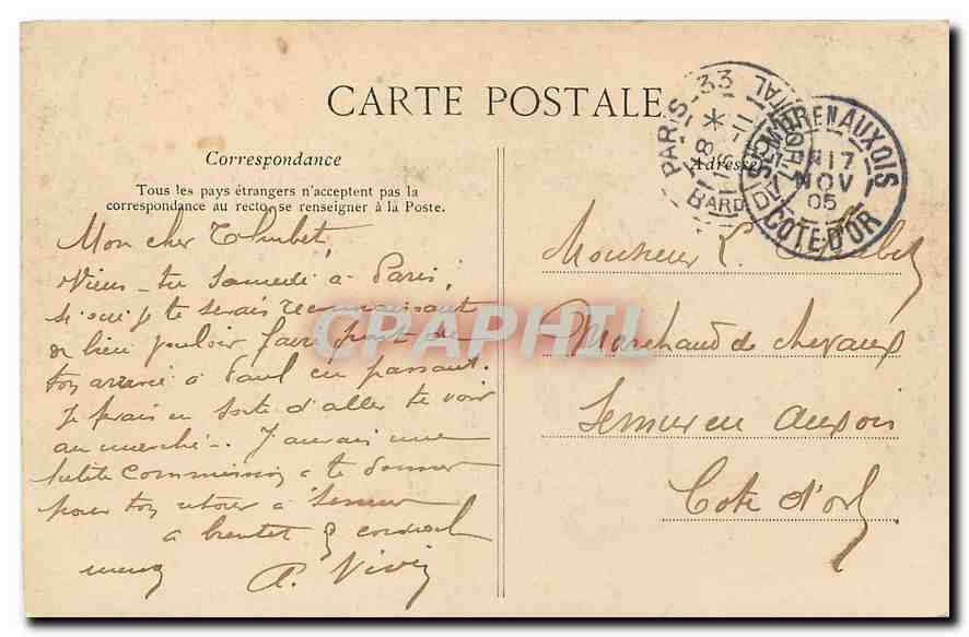CPA Paris Fontaine Carpeaux  — Rückseite