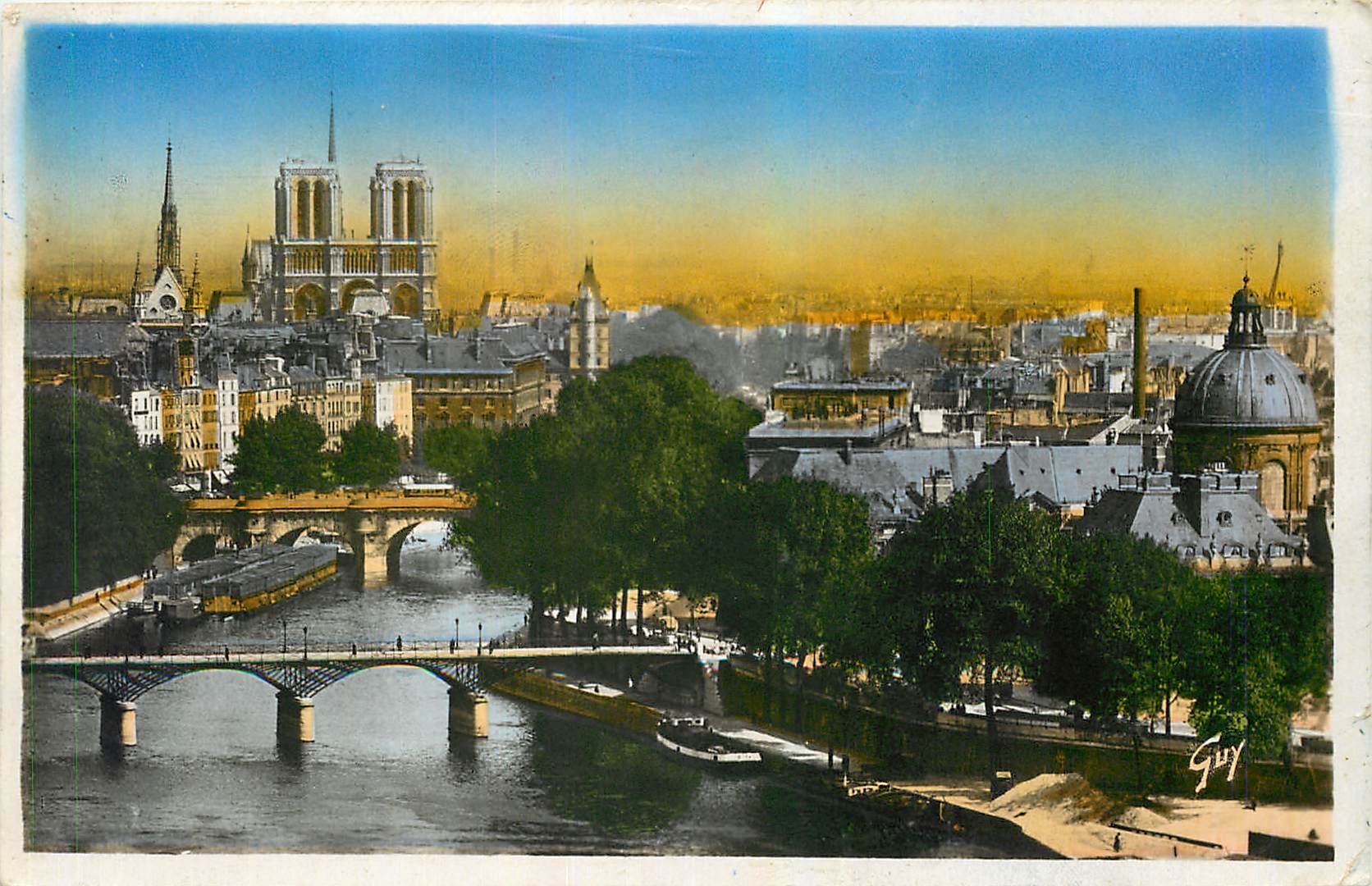 CPA Paris et ses Merveilles Perspective sur l'Ile de la Cite 