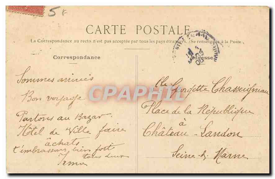 CPA La Sainte Pittoresque Paris Le Pont de la Concorde et la Chambre des Deputes  — Rückseite