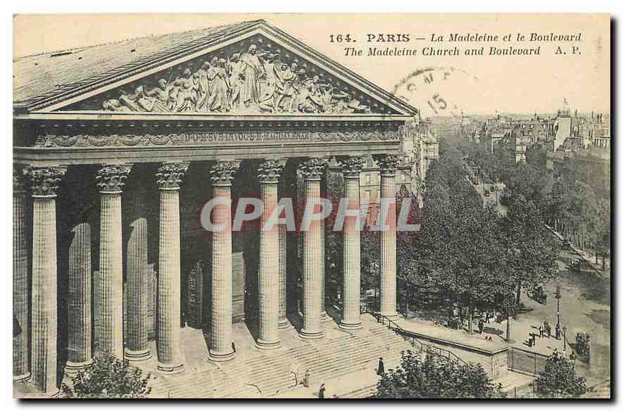 CPA Paris La Madeleine et le Boulevard 