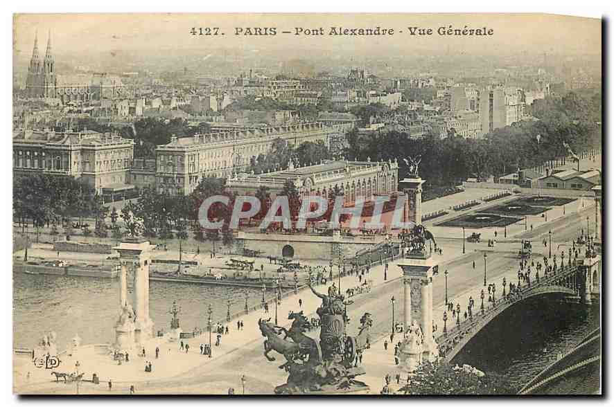 CPA Paris Pont Alexandre Vue generale 