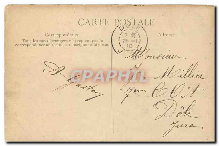 CPA Paris Theatre de l'Odeon et statue d'Emile Augier  — Verso