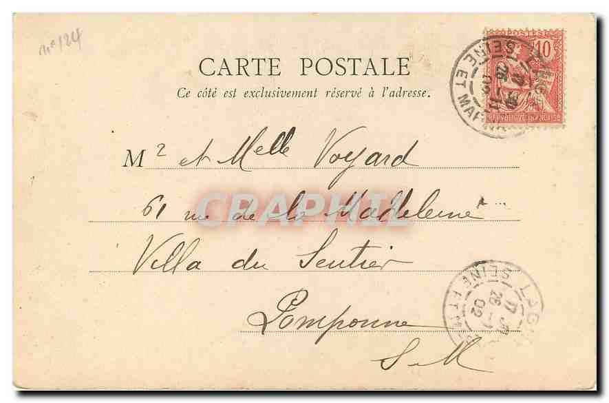 CPA Paris Guy de Maupassant  — Verso
