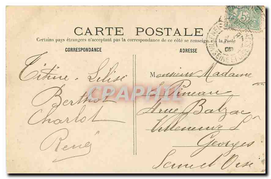 CPA Paris Le Boi se Boulogne en hiver Effets de Neige  — Verso