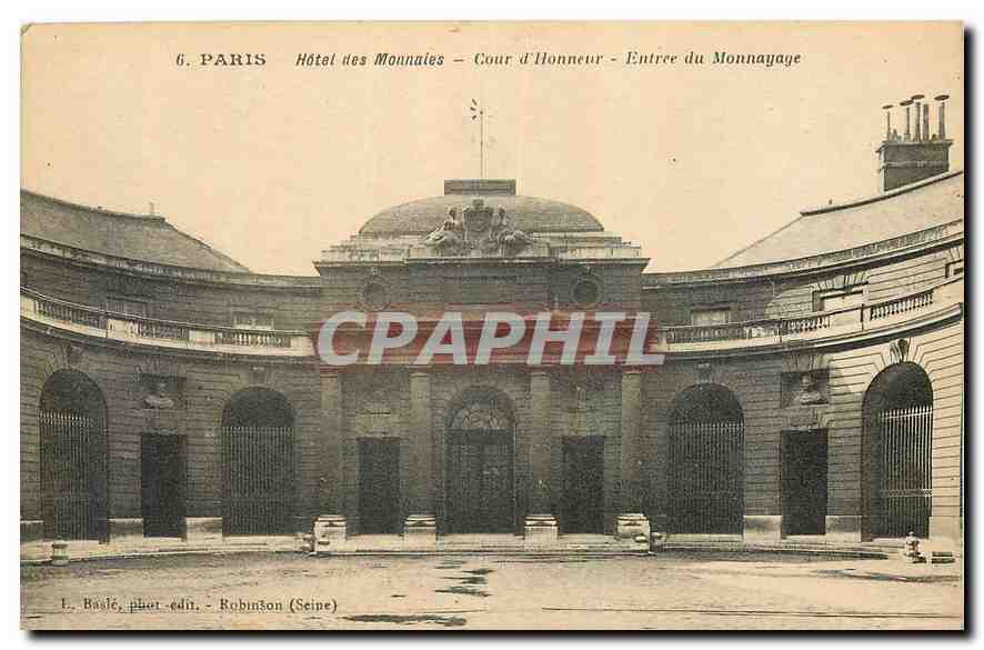 CPA Paris Hotel des Monnaies Cour d'Honneur Entree du Monnayage 