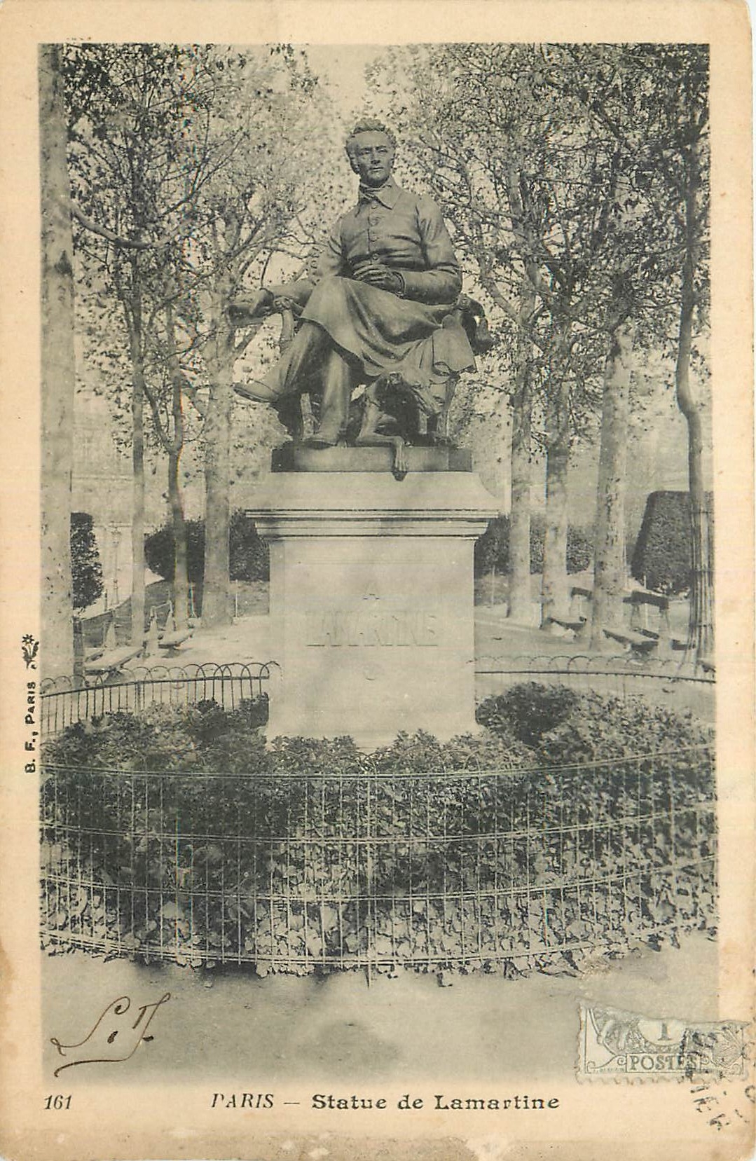 CPA Paris Statue de Lamartine 