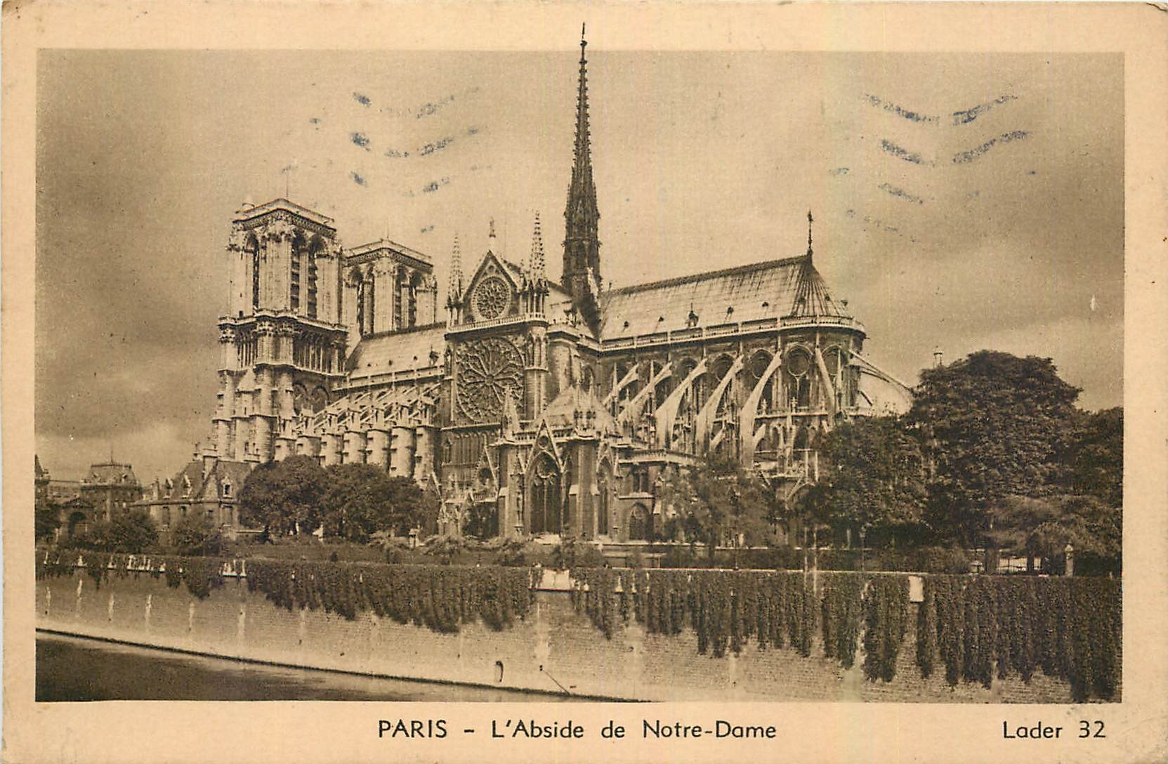 CPA Paris L'Abside de Notre Dame 
