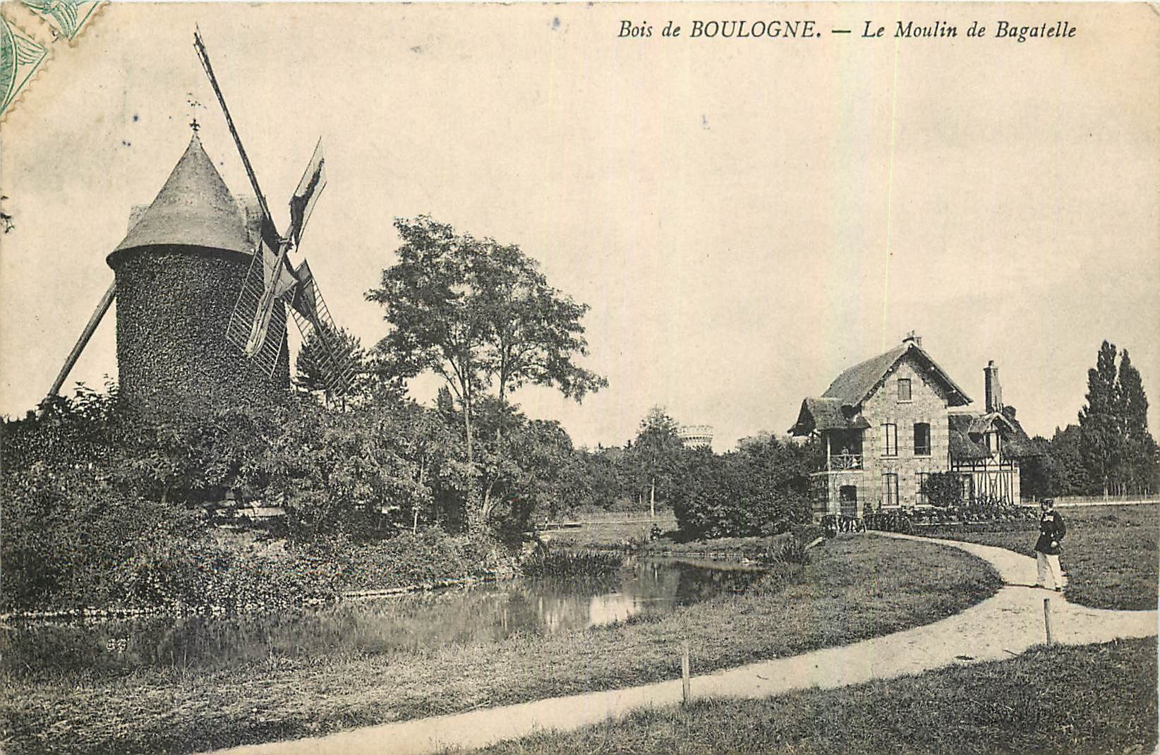 CPA Bois de Boulogne Le moulin de Bagatelle 