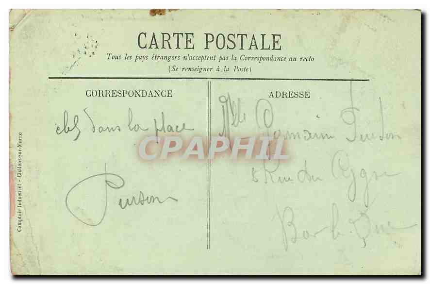 CPA Paris Palais de Justice  — Rückseite