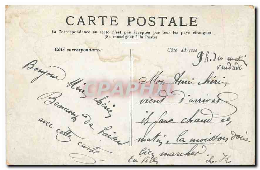 CPA Paris La Place de la Concorde  — Verso