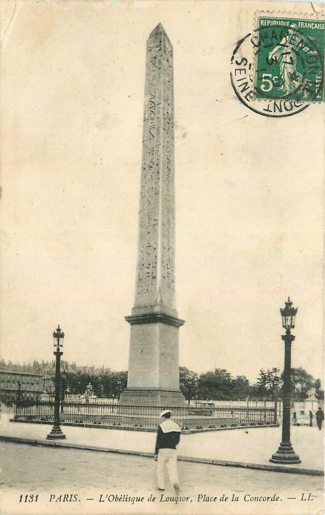 CPA Paris l'Obelisque de Louqsor Place de la Concorde 