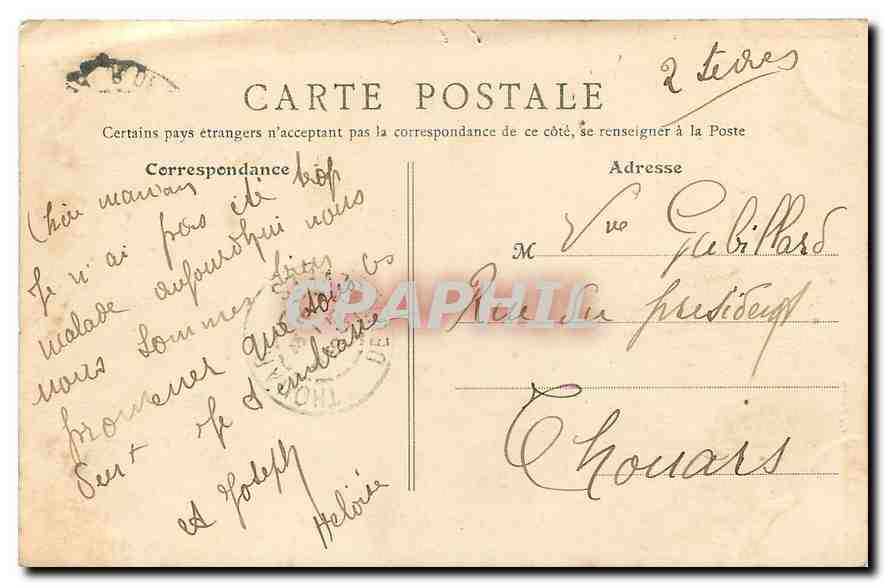 CPA Paris Place de la Concorde  — Rückseite