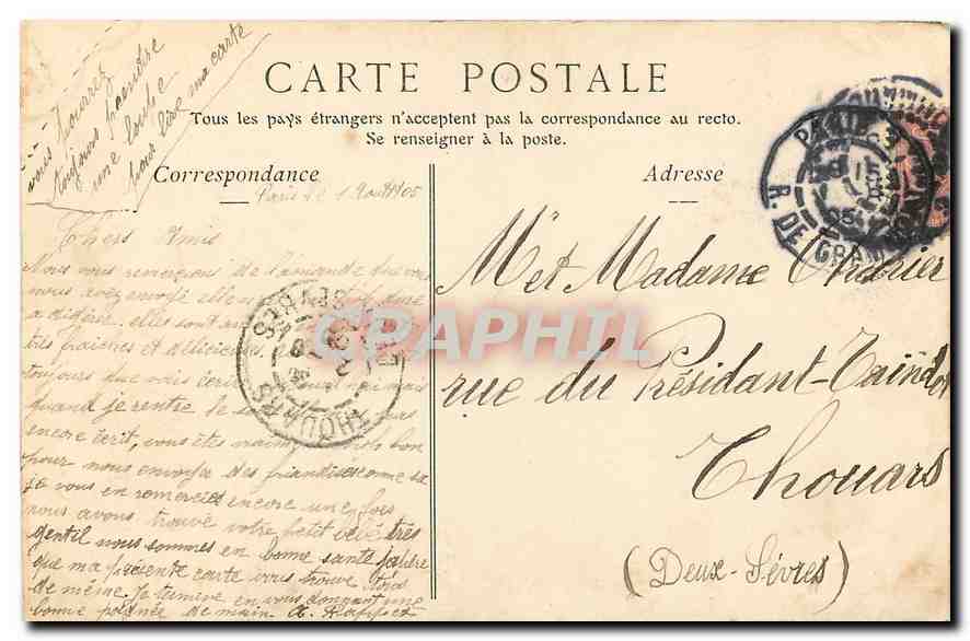 CPA Paris l'Eglise du Saint Coeur et le Funiculaire  — Rückseite
