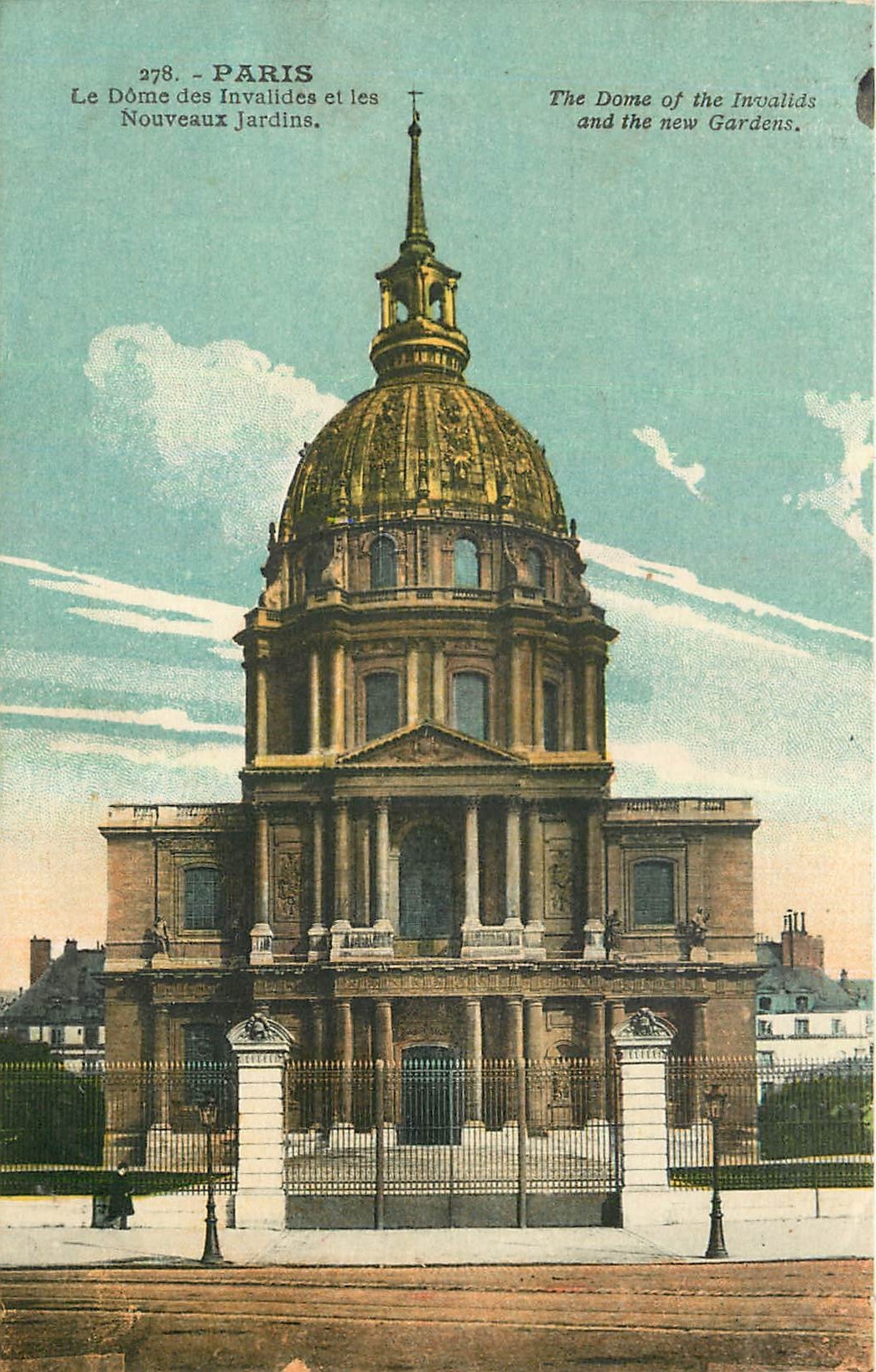 CPA Paris Le Dome ds Invalides et les Nouveaux Jardins 