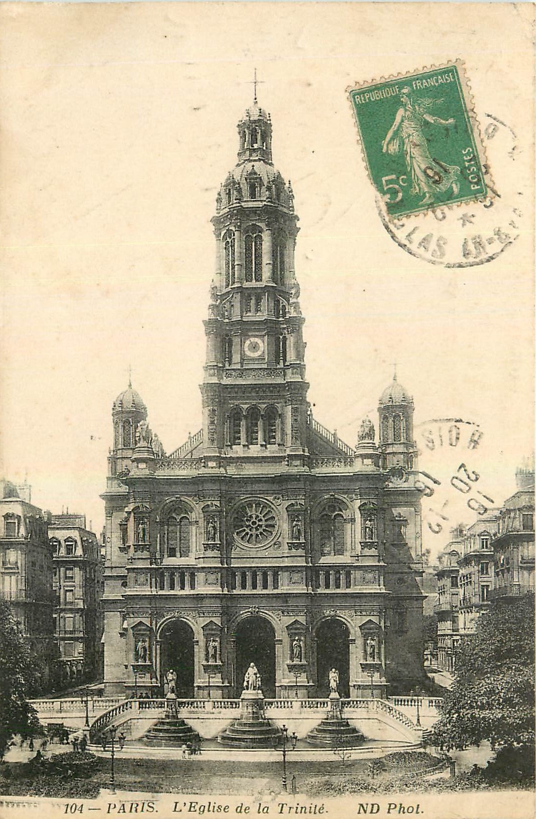 CPA Paris l'Eglise de la Trinite 