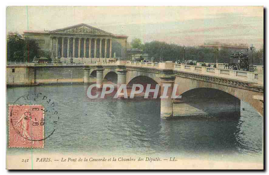 CPA Paris Le Pont de la Concorde et la Chambre des Deputes 