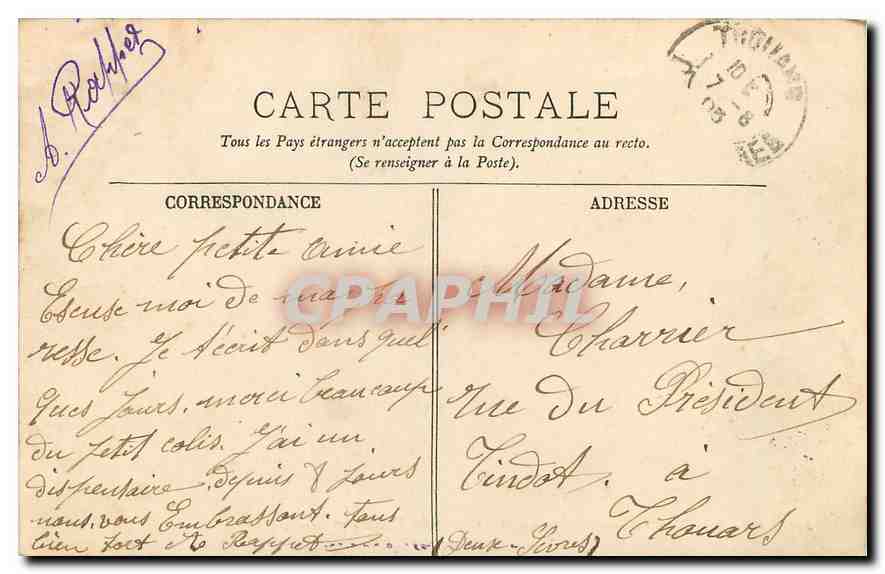 CPA Paris Le Pont de la Concorde et la Chambre des Deputes  — Rückseite