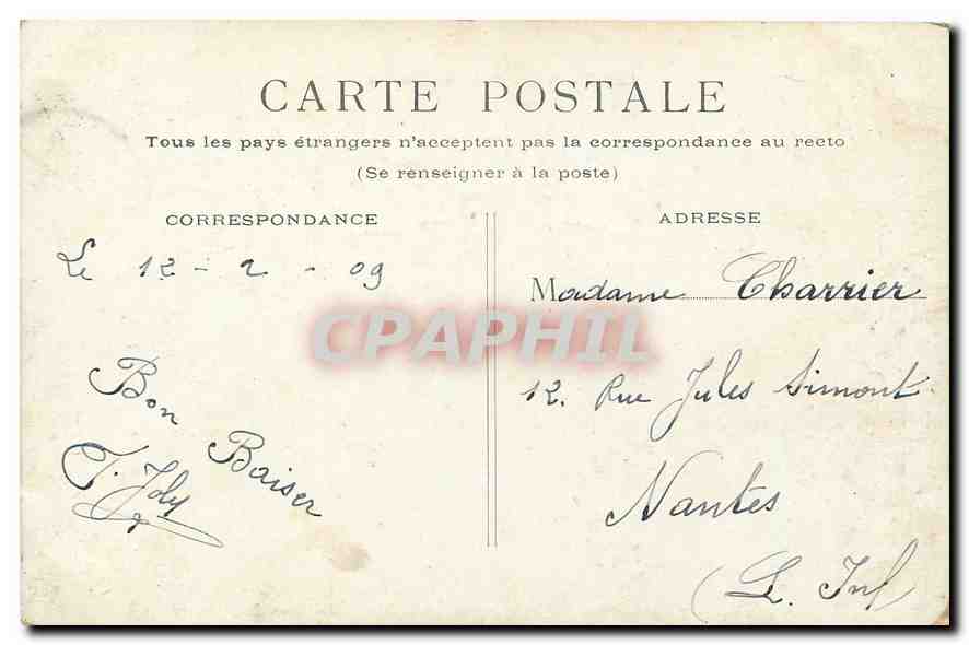 CPA Paris Palais de Luxembourg  — Rückseite