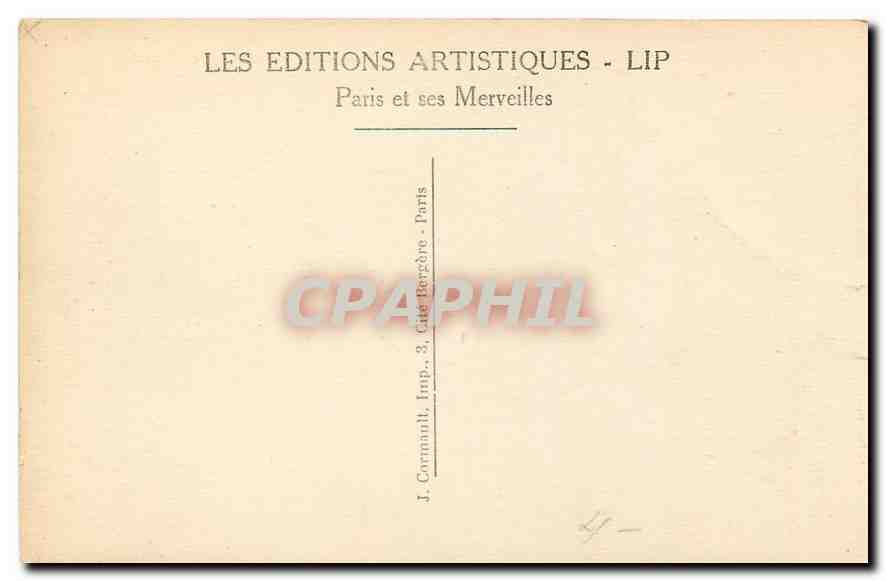 CPA Paris Chambre des Deputes et le Pont de la Concorde  — Verso