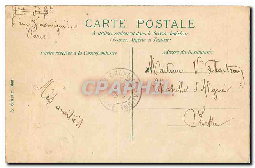 CPA Paris Rue Soufflot et le Pantheon  — Rückseite