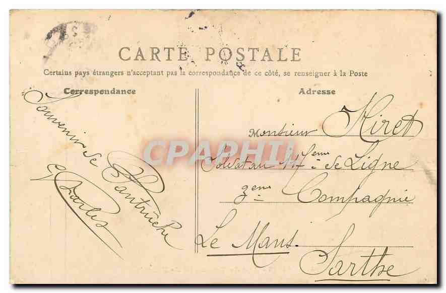 CPA Paris Arc de Triomphe de l'Etoile  — Rückseite
