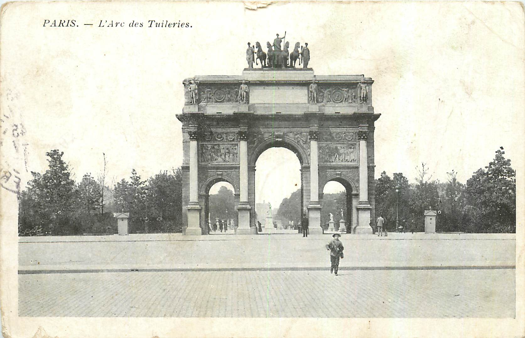 CPA Paris L'Arc des Tuileries 