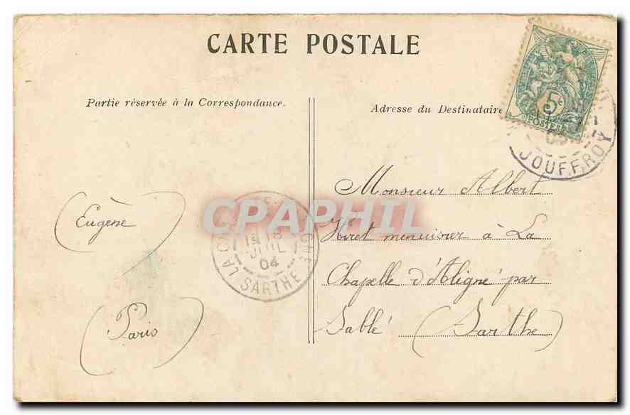 CPA Paris L'Arc des Tuileries  — Verso