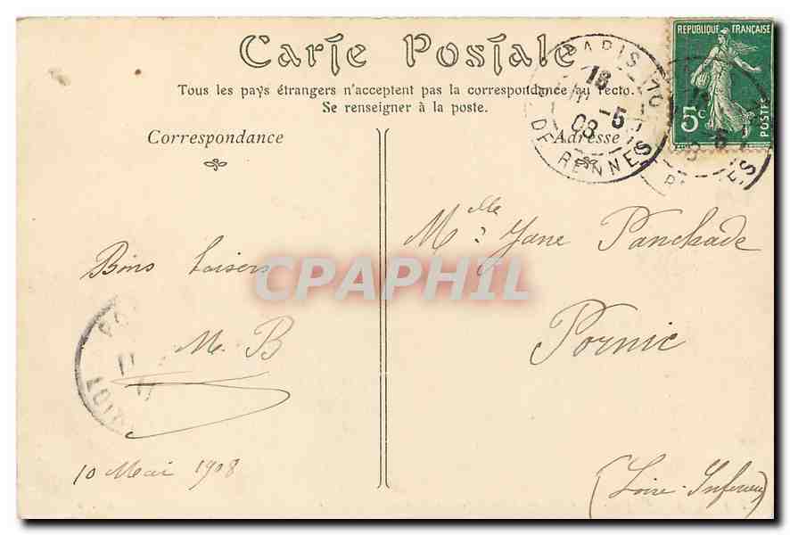 CPA Paris Hotel des Invalides Tombeau de Napoleon I  — Rückseite