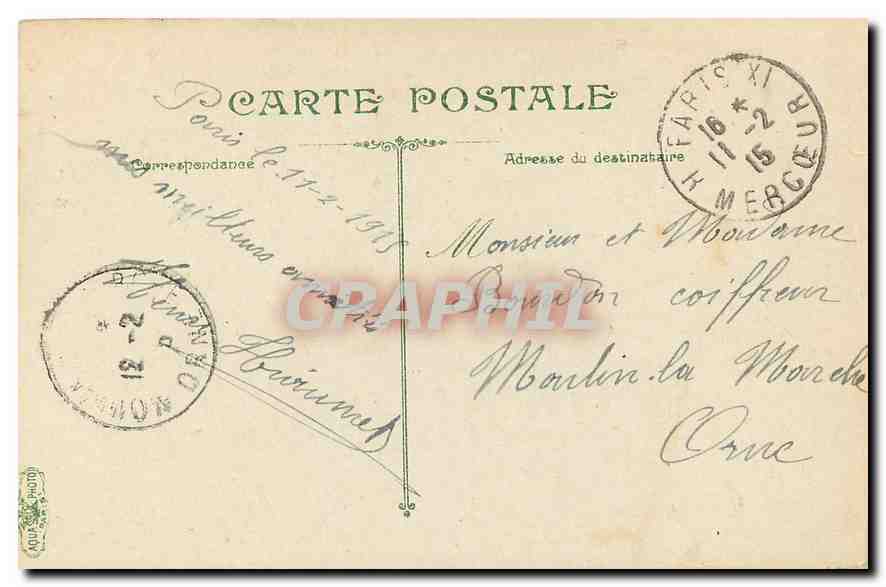 CPA Paris Colonne de Juillet Place de la Bastille — Verso