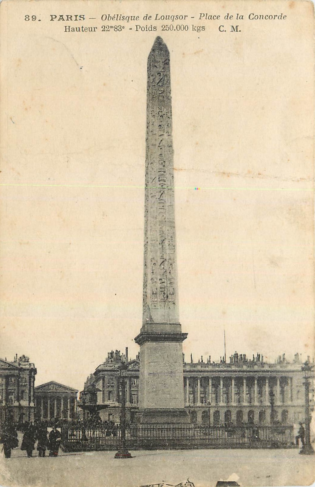 Paris — Obélisque de Louqsor — Place de la Concorde — C.M. n°89