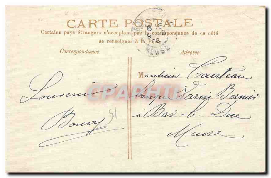 CPA Paris l'Eglise la Madeleine  — Verso