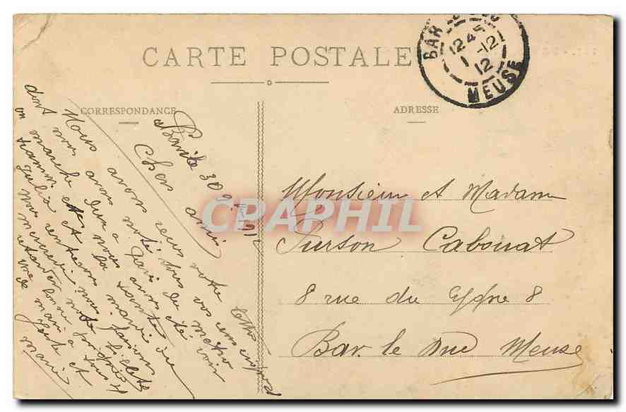 CPA Paris Eglise St Philippe du Roule  — Verso