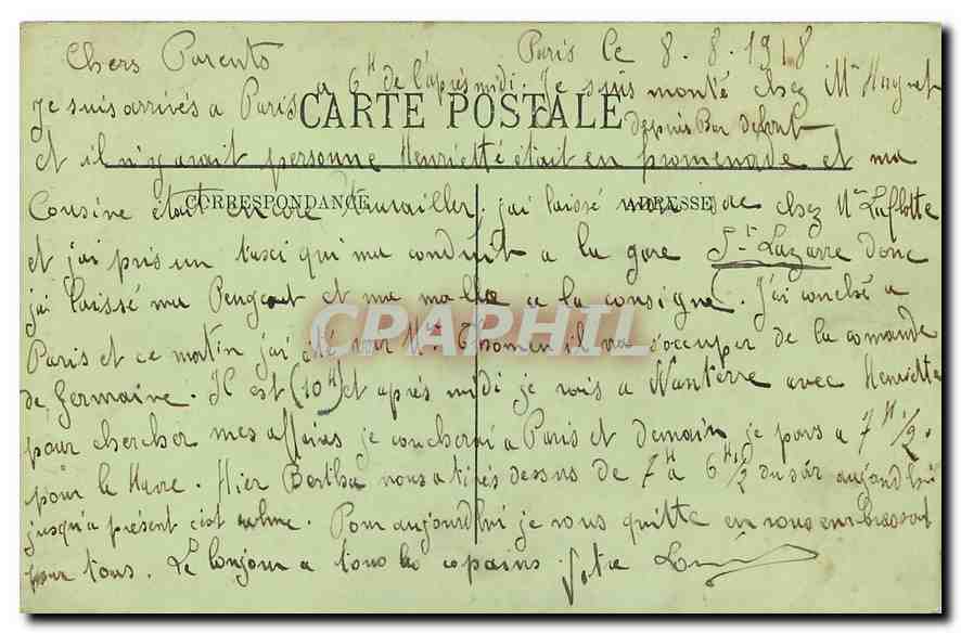 CPA Paris Buttes Chaumont Le Belvedere et les Rochers  — Rückseite