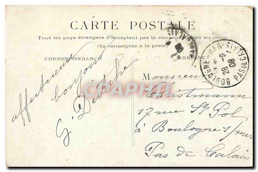 CPA Paris Le Lac du Bois de Boulogne  — Rückseite