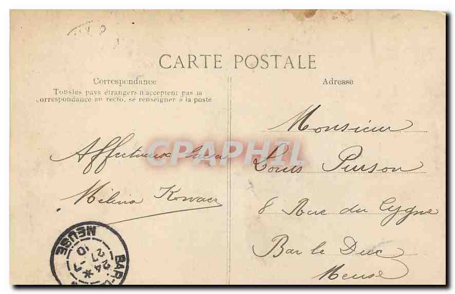 CPA Paris Pont au Change Theatre Sarah Bernhardt et Place du Chatelet  — Rückseite