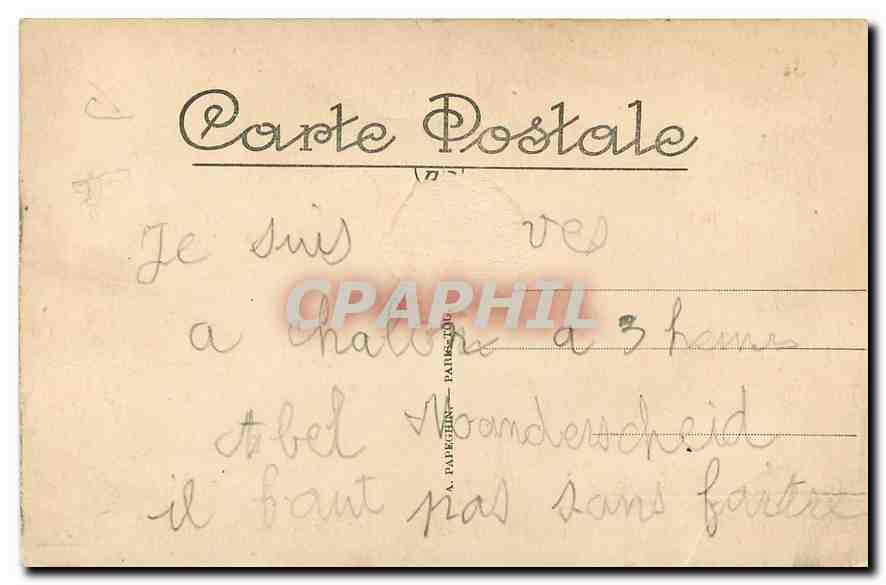 CPA Paris l'Arc de Triomphe et la Place de l'Etoile  — Verso