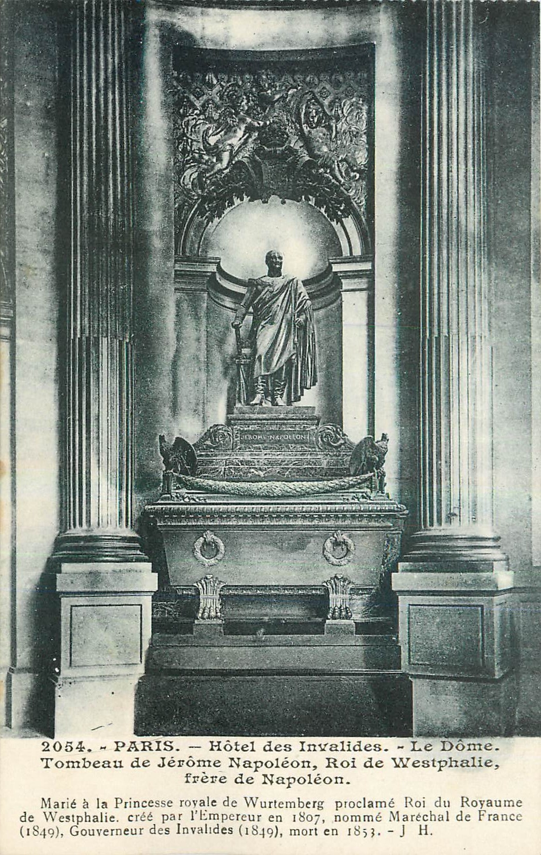 CPA Paris Hotel des Invalides Le Dome Tombeau de Jerome Napoleon Roi de Westphalie 