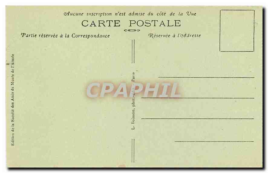 CPA Paris Hotel des Invalides Le Dome Tombeau de Jerome Napoleon Roi de Westphalie  — Rückseite