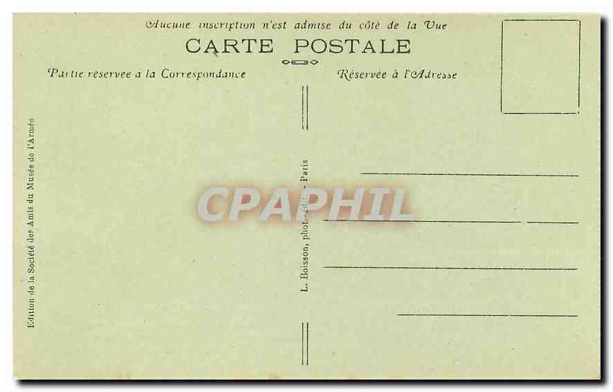 CPA Paris Hotel des Invalides Le Dome Tombeau des Joseph Frere de l'Empereur  — Rückseite