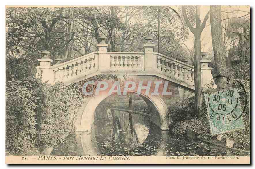 CPA Paris Parc Monceau La Passerelle 