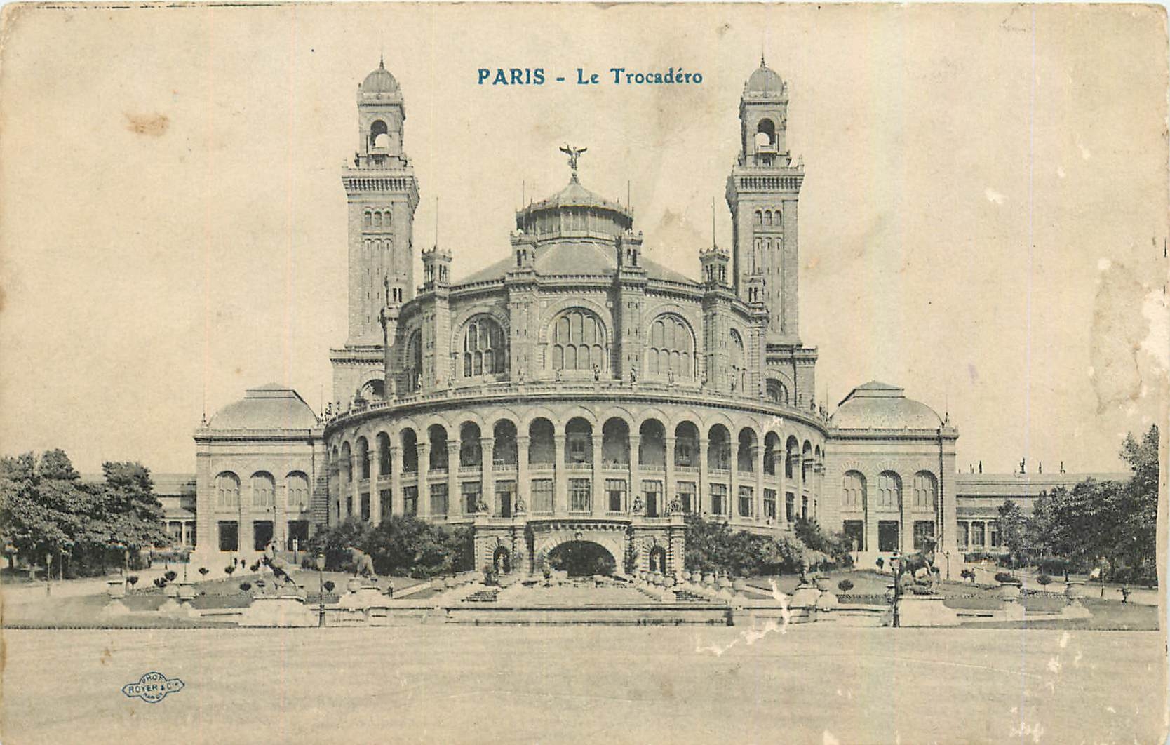 CPA Paris Le Trocadero Publicite Etablissements Bourigeaud Lille Saint Maurice et Menin Belgique Mai