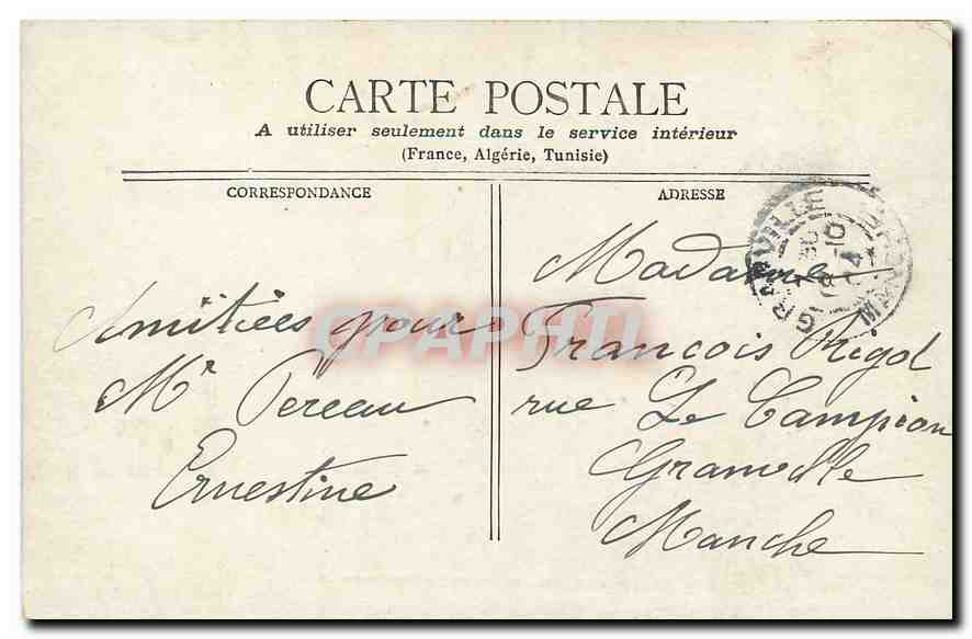 CPA Paris Eglise Ste Elisabeth du Temple  — Rückseite
