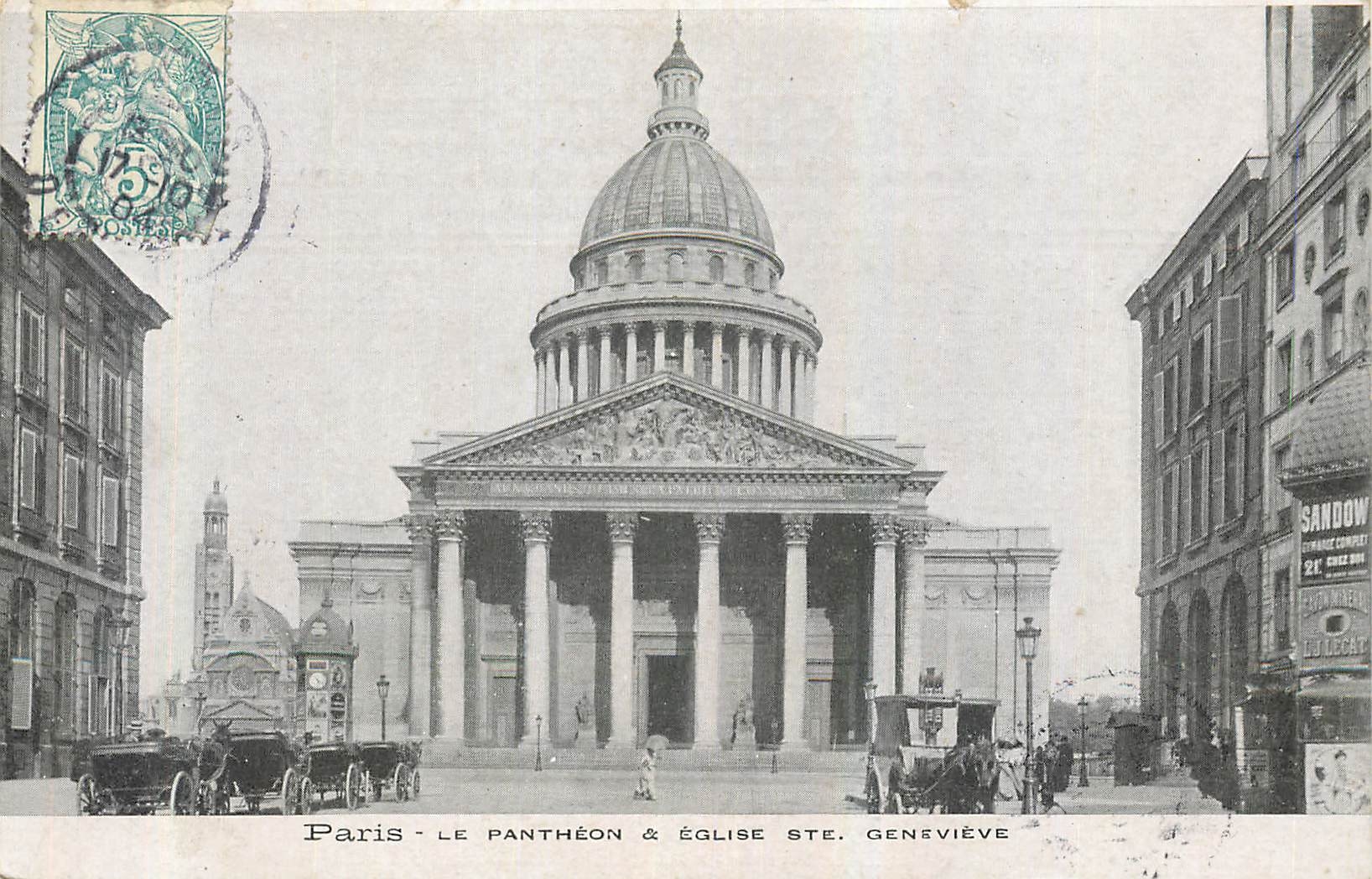 CPA Paris Le Pantheon et Eglise Ste Genevieve 