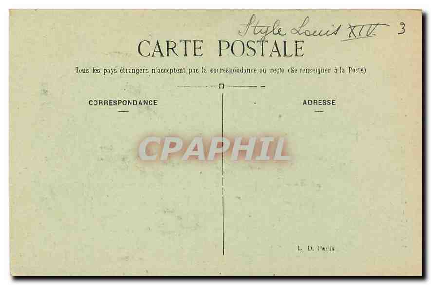 CPA Paris Les Invalides  — Rückseite