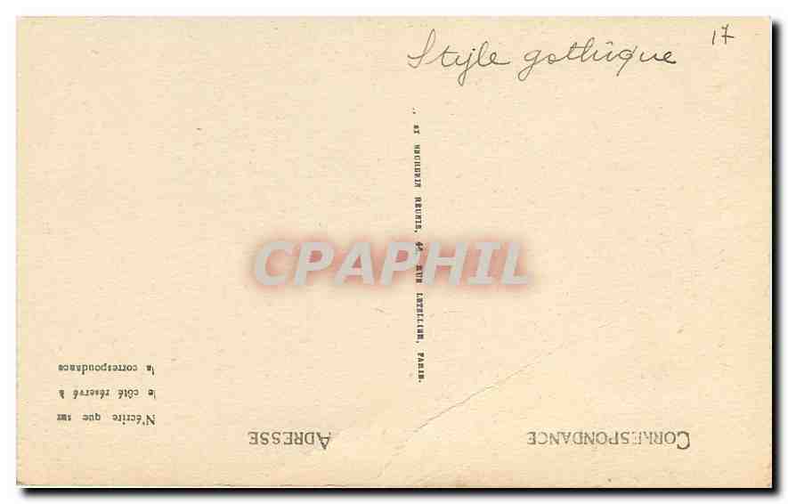 CPA Paris Notre Dame Contreforts et Gargouilles  — Verso
