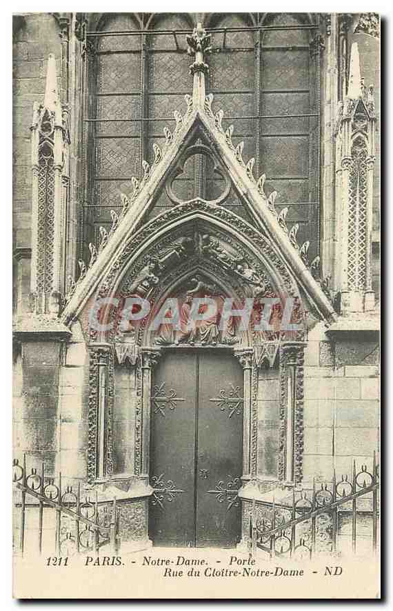 CPA Paris Notre dame Pirte Rue de Cloitre Notre Dame 