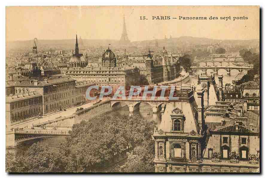 CPA Paris Panorama des sept ponts 