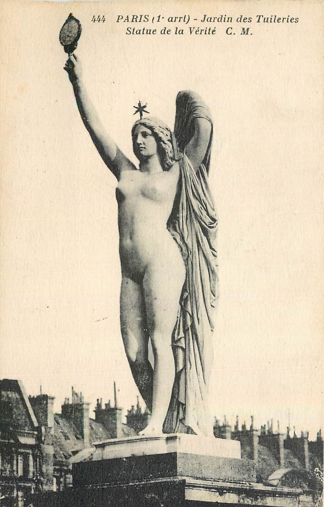 CPA Paris Jardin des Tuileries Statue de la Verite 